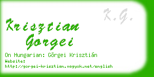 krisztian gorgei business card